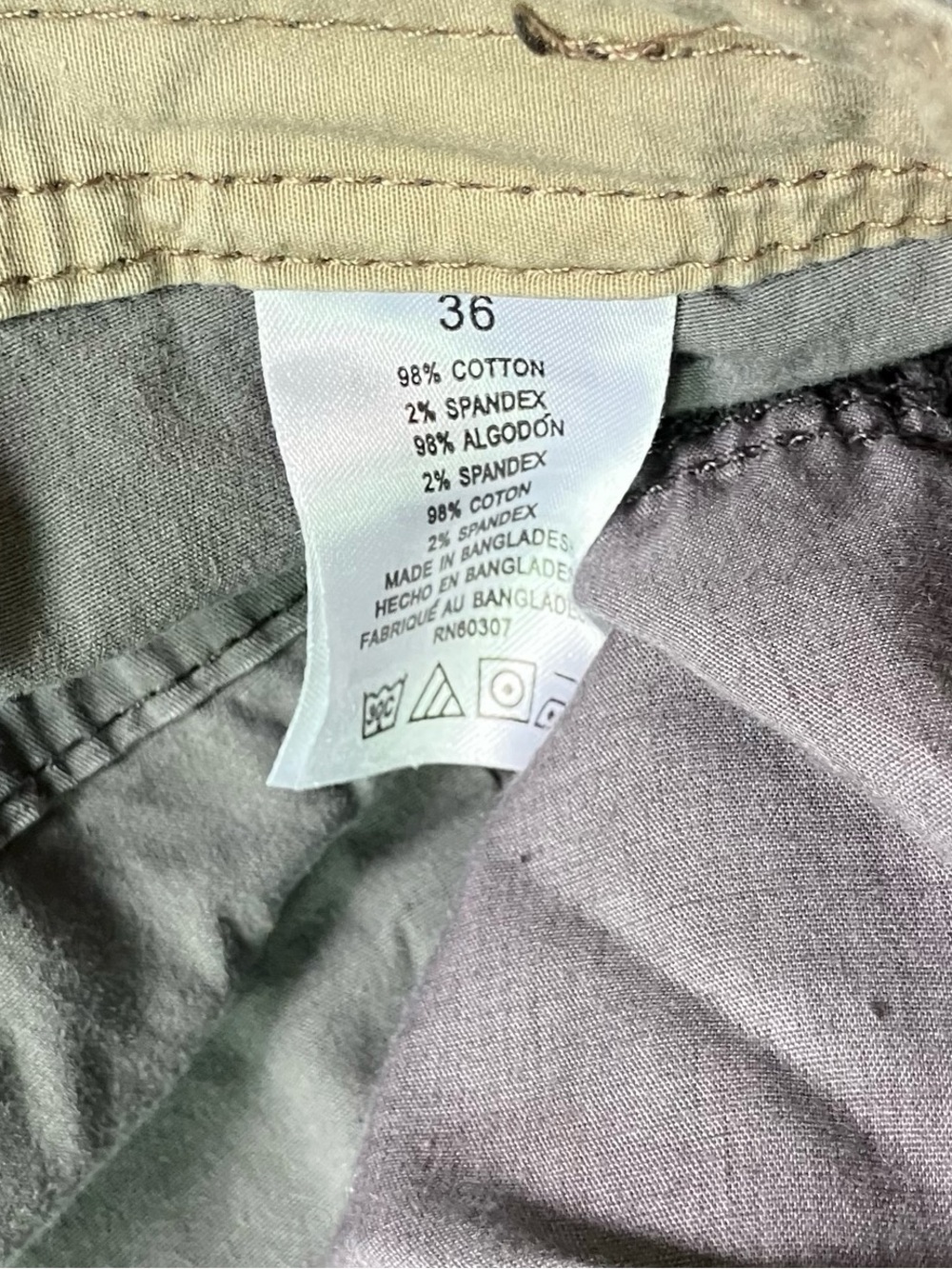 Mens Cargo Shorts Lot (2) Khaki Sz 36 Hiking Fishing Union Bay Old Navy Utility - Picture 11 of 13